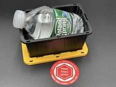 Teeny Commander MINI Black Stackable Tote 0.38QRT with Standard Snap Lid