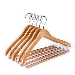 Quality Hangers Wooden Hangers Beautiful Sturdy Suit Coat Hangers with Lockin…