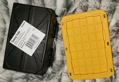 Lowes Mini Tote w/Lid~Black & Yellow
