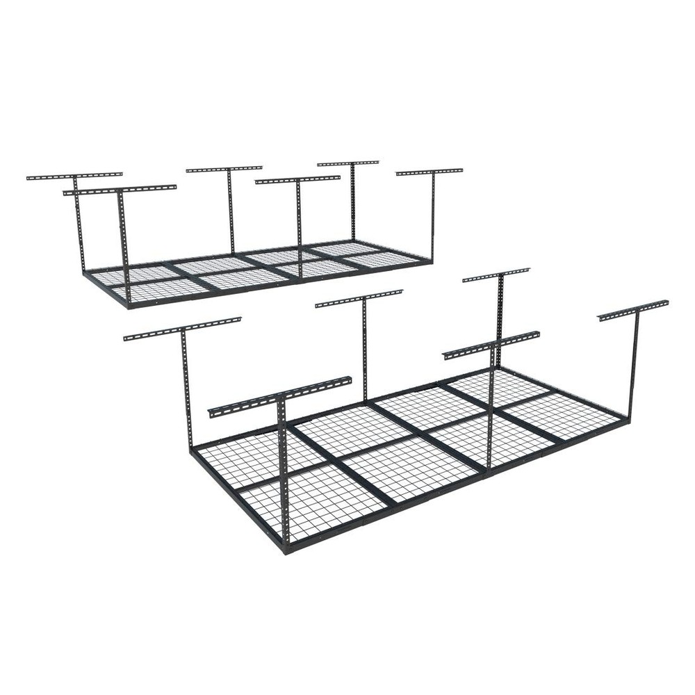 FLEXIMOUNTS 4×8 Overhead Garage Storage Rack Adjustable Organization System