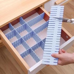 DIY Grid Drawer Dividers Adjustable Sock Underwear Dresser Drawer Organizers US