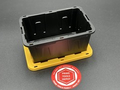 Teeny Commander MINI Black Stackable Tote 0.38QRT with Standard Snap Lid