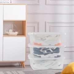 14 Quart Clear Latching Box, Plastic Storage Container Bins with Lids Set of 4