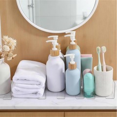 Yardwe 10Pcs Clear Plastic Shelf Dividers 7.87X2.36X1.18In L-Shaped Store Goods