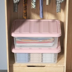 14 Quart Plastic Storage Latch Boxes with Pink Lids, Latching…