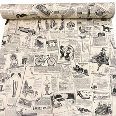 Self-Adhesive Vintage Newspapaer Wall Paper Drawer 17.7″W x 117″L, Beige