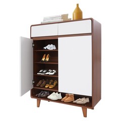 5-tiers 80*32*112cm Shoe Storage Cabinet With 2-drawers In The Entrance