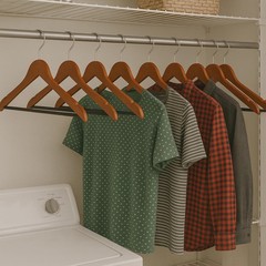 Honey-Can-Do No Slip Wooden Coat Hangers, Cherry Wood, 24-Pack 24 Pack,