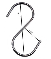 Metal S Hooks Chrome Color Medium Stainless Steel Hanging S Shaped Hanger 20 Pcs