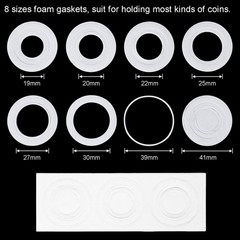 60pcs 41mm Coin Capsules For 1oz Silver Bullion w/Box +7 Sizes Sponge Gaskets US