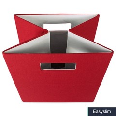 Collapsible Polyester Storage Cube 11x11x11 Inches, Solid Rust Color