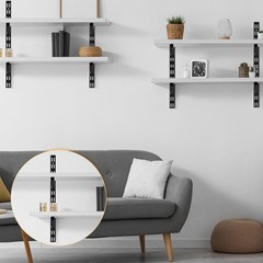 10 Pack Adjustable Shelf Brackets for Double Track System Closet Organization…