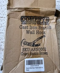 Branch Wall Hook Rustic Cadt Iron 6 In