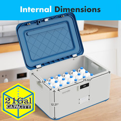 21 Gallon Locking Storage Bin – Stackable Durable Organizer with Lid