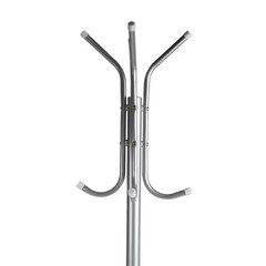 Silver Freestanding Coat Rack Hall Tree Metal 69 In. H X 16.5 In. W X 14.75 In.