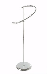 Spiral Garment Display Rack Chrome Finish 67″ High Retail Clothing Costumer