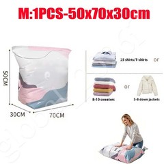 No-Pump Vacuum Storage Bags Large Cube Space Saver Compression Bags1/2/3Pcs ~NEW