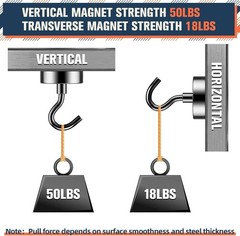 Magnetic Hooks Heavy Duty, 50lb+ Strong Magnetic Hooks for Cruise Cabins, Hea…