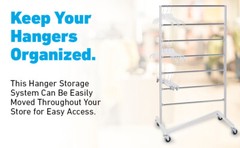 Z-Truck Clothing Hanger Storage 30″ x 22″ x 60 ½” Chrome Rolling Organizer Rack