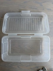 Rubbermaid Clear Plastic Snap Case Hinged Storage Container 2281