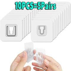 Double-Sided Adhesive Wall Hooks Transparent Strong Suction Cup Holders