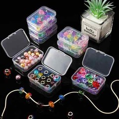 5Pcs/10Pcs PP Storage Box Mini Transparent Plastic Case Container Square Rectang