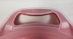 New 24″ Diameter Plastic Red Wreath Storage Box Holiday Christmas Homz