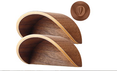 Cowboy Hat Rack for Wall,2 Pack Wooden Hat Holder,With Satin Finish Hat Hooks,No