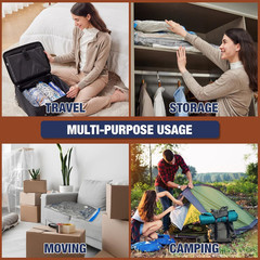 **12 Jumbo Vacuum Storage Bags XL Space Saver with Hand Pump Reusable**