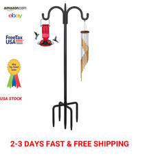 Heavy Duty Shepherds Hook 76 Inch Alloy Steel Double Hooks Adjustable Support Up