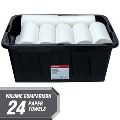 Large Storage Bin with Snap Lid, Black and Red, Heavy Duty Plastic Storage Cont