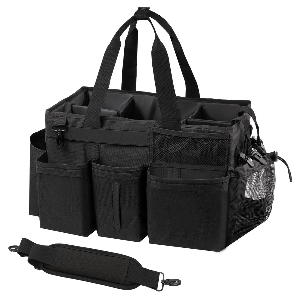 Wearable Cleaning Caddy Organizer with Handle & Straps, Under Sink & Car Tool Ba