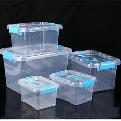 New 2pcs Large Plastic Storage Box Transparent Multifunctional Storage Box