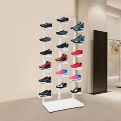 Stackable Commercial Shoe Rack Display Cabinet Three-post Single-sided Shoe Rack