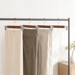 Walnut Finish Wood Pant & Skirt Adult Hangers, 3 Count