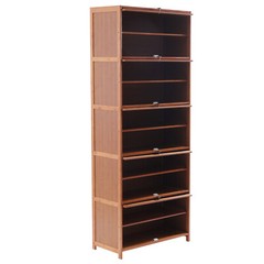 10-Tier Bamboo Shoe Rack Cabinet Organizer Wooden Shelf Stand Storage Book Shelf
