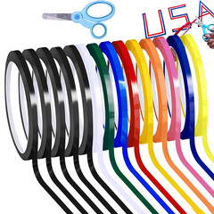 10 Colors 14 Rolls Whiteboard Art Tape 1/4″ Wide X 55Yd Long per Roll Artist Tap