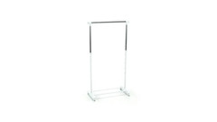 Mainstays Adjustable Metal Rolling Garment Clothes Rack, Chrome & White FREESHIP