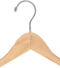 50 Wood Contoured Coat Hangers 17″ Jacket Outerwear Wooden Retail Store Natural