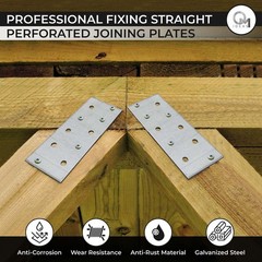 10 Pack Galvanised Steel Flat Joining Nail Plates Timber Fixing 3.94×1.57