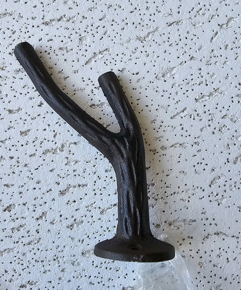 Branch Wall Hook Rustic Cadt Iron 6 In