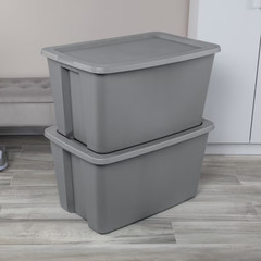 (2 pack) Sterilite Extra Large Storage Bin, 30 Gallon Plastic Storage Container