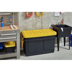 Commander X-large 75 -Gallons ( 300 -Quarts ) Black and Yellow Heavy Duty Rolli