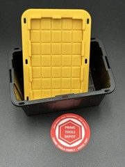 Teeny Commander MINI Black Stackable Tote 0.38QRT with Standard Snap Lid