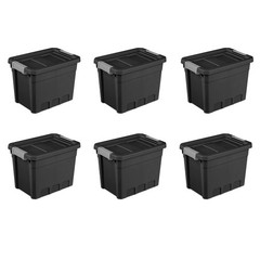 Sterilite Small Stackable Storage Bin, 7.5 Gallon Durable Plastic Storage Tote w