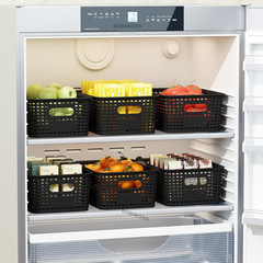 12-Pack Black Plastic Storage Bins with Handles for Home & Classroom Organizatio