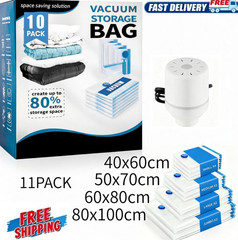 Vacuum Storage Bags Space Saver Bags With Electric Air Pump For Clothes Pillows