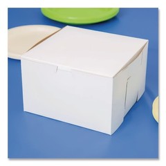 SCT 09455 One-Piece Non-Window Paper Bakery Boxes – White (100/Carton) New