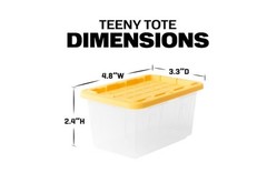 Teeny Commander MINI Clear Stackable Tote 0.38QRT with Standard Snap Lid – NEW