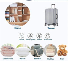 5Pack Vacuum Storage Bags Bedding Clothes Seal Travel Space Saver w/ Pump